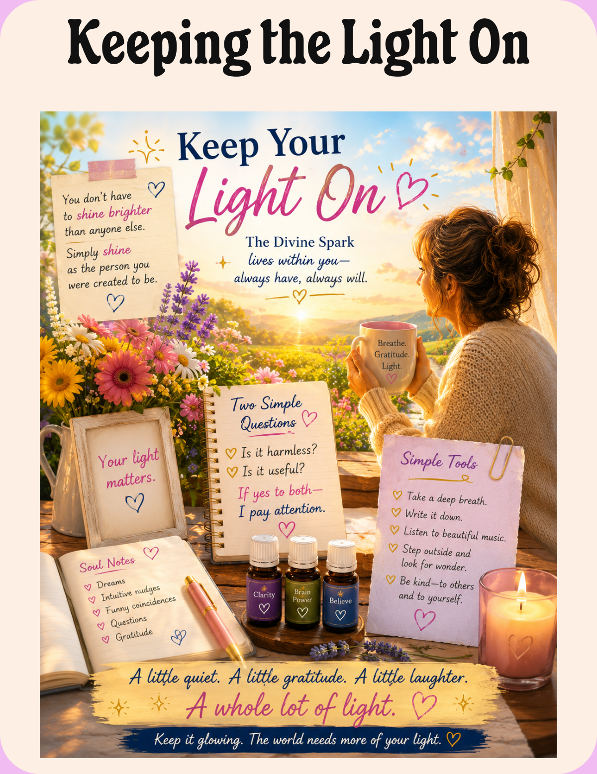 Label. Keeping the Light On. Body Copy Medium, 16px. We recommend keeping your header block body text between 120 and 140 characters for optimal balance. Square. CustomText. Button.